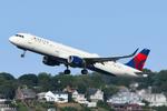 Aircraft N357DN, Classic A321 of Delta departing, at KBOS, photo by FerryPNL