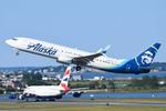 Aircraft N434AS, Departure of Alaska Airlines B739, at KBOS, photo by FerryPNL