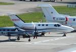 Aircraft N680DE, Cessna 510 Citation Mustang at the Bodensee airport, Friedrichshafen, at EDNY, photo by iwarnecke