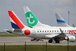Aircraft F-HBXA, Embraer 170LR, Boarding ramp, Brest-Bretagne Airport (LFRB-BES), at LFRB, photo by Yves-Q