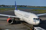 Aircraft LN-RKO, SAS A333 ready for its push-back, at KBOS, photo by FerryPNL