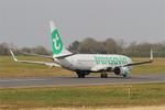 Aircraft F-GZHP, Boeing 737-8K2, Take off run rwy 07R, Brest-Bretagne Airport (LFRB-BES), at LFRB, photo by Yves-Q