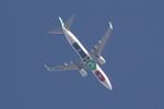 Aircraft F-GZHP, Boeing 737-8K2, Flight over Brest-Bretagne Airport (LFRB-BES), at LFRB, photo by Yves-Q
