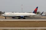 Aircraft N186DN, Boeing 767-332 reg N186DN of Delta Air Lines entering the runway at MLA., at LMML, photo by raymond