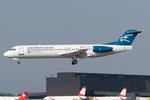 Aircraft 4O-AOM, Montenegro Airlines F100, at LOWW, photo by Andy Graf