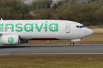 Aircraft F-HTVA, Boeing 737-8K2, Take off run rwy 07R, Brest-Bretagne airport (LFRB-BES), at LFRB, photo by Yves-Q