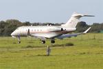 Aircraft 9H-VCY, Bombardier BD-100-1A10 Challenger 350, Landing rwy 25L, Brest-Bretagne Airport (LFRB-BES), at LFRB, photo by Yves-Q