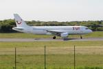 Aircraft 9H-SLK, Airbus A320-214, Take off run rwy 07R, Brest Bretagne airport (LFRB-BES), at LFRB, photo by Yves-Q
