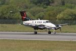Aircraft N26PY, Beech F90 King Air, Take off run rwy 07R, Brest-Bretagne Airport (LFRB-BES), at LFRB, photo by Yves-Q