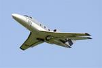 Aircraft 185, Dassault Falcon 10 MER, Take off rwy 25L, Brest-Bretagne Airport (LFRB-BES), at LFRB, photo by Yves-Q