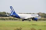 Aircraft SX-DGZ, Airbus A320-232, Taxiing rwy 25L, Brest-Bretagne airport (LFRB-BES), at LFRB, photo by Yves-Q