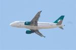 Aircraft YR-ABB, Airbus A319-112, Climbing from rwy 03, Nantes-Atlantique airport (LFRS-NTE), at LFRS, photo by Yves-Q