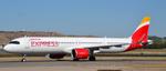 Aircraft EC-OBY, Iberia Express A321neo taxiing at Madrid (LEMD) to Terminal 4 after Landing, at LEMD, photo by luckytravel