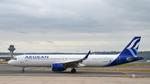 Aircraft SX-NAJ, Aegean A321neo taxiing at Madrd (LEMD) to takeoff RWY36L, at LEMD, photo by luckytravel