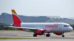 Aircraft EC-KOH, Iberia Express A320-200 taxiing at Madrid (LEMD) to Terminal 4 after Landing, at LEMD, photo by luckytravel