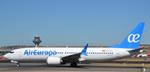 Aircraft EC-OPA, Air Europa B737MAX taxiing at Madrid (LEMD) to takeoff RWY36L, at LEMD, photo by luckytravel