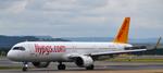 Aircraft TC-RDU, FlyPegasus A321neo taxiing at Madrid (LEMD) to takeoff RWY36L, at LEMD, photo by luckytravel