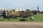 Aircraft G-HURI, Parked at Duxford., at EGSU, photo by Graham Reeve