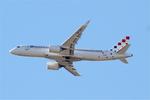 Aircraft 9A-CAM, Airbus A220-300, Climbing from rwy 03, Nantes-Atlantique airport (LFRS-NTE), at LFRS, photo by Yves-Q