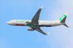 Aircraft F-HTVL, Boeing 737-8Q8, Climbing from rwy 03, Nantes-Atlantique airport (LFRS-NTE), at LFRS, photo by Yves-Q