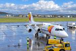 Aircraft G-JEAM, G-JEAM 1989 BAe146-300 British European BHD, at EGAC, photo by PhilR