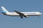 Aircraft CS-TFT, Euroatlantic 767-300, at LOWW, photo by Andy Graf
