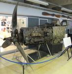 Aircraft MT-208, Messerschmitt Bf 109G-2 wreck (front fuselage only) at the Suomen Ilmailumuseo (Finnish Aviation Museum), Vantaa, photo by iwarnecke