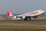 Aircraft LX-VCH, Cargolux 747-8, at LOWW, photo by Andy Graf