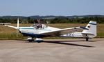 Aircraft D-KIEC, Rotax-Falke having finished the Deutschlandflug 2023 at Wels, Austria, at LOLW, photo by ReinhardJost