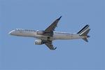 Aircraft F-HBLE, Embraer 190LR, Climbing from rwy 03, Nantes-Atlantique airport (LFRS-NTE), at LFRS, photo by Yves-Q