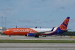 Aircraft N852SY, Sun Country 383 taxis to the gate at Southwest Florida International Airport following flight from Minneapolis-St Paul International Airport, at KRSW, photo by Suncoast Spotter