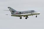 Aircraft 32, Dassault Falcon 10MER, On final rwy 22, Morlaix-Ploujean airport (LFRU-MXN), at LFRU, photo by Yves-Q