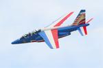 Aircraft E45, Dassault-Dornier Alpha Jet E (F-TETF), Athos 05 of Patrouille de France 2026, On display, Morlaix-Ploujean airport (LFRU-MXN), at LFRU, photo by Yves-Q