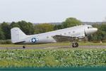 Aircraft F-AZOX, Douglas DC-3C-S1C3G, Ready to take off rwy 22, Morlaix-Ploujean airport (LFRU-MXN), at LFRU, photo by Yves-Q
