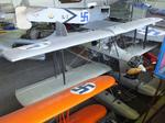 Aircraft SA-122, Valtion lentokonetehdas VL Sääski II (starboard fuselage minus skin) at the Suomen Ilmailumuseo (Finnish Aviation Museum), Vantaa, photo by iwarnecke