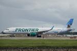 Aircraft N649FR, Frontier 2715 departs Southwest Florida International Airport enroute to Cleveland-Hopkins International Airport, at KRSW, photo by Suncoast Spotter