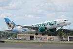 Aircraft N365FR, Frontier 2715 departs Southwest Florida International Airport enroute to Cleveland-Hopkins International Airport, at KRSW, photo by Suncoast Spotter