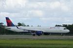 Aircraft N505DZ, Delta 2001 departs Southwest Florida International Airport enroute to Detroit Metro Airport, at KRSW, photo by Suncoast Spotter