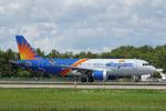 Aircraft N210NV, Allegiant 1580 departs Southwest Florida International Airport enroute to Appleton International Airport, at KRSW, photo by Suncoast Spotter