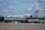 Aircraft N5BL, Exflight 227 sits on the Private Sky ramp at Southwest Florida International Airport, at KRSW, photo by Suncoast Spotter