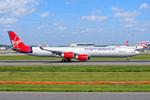 Aircraft G-VEIL, G-VEIL 2004 A340-600 Virgin LHR, at EGLL, photo by PhilR