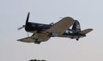 Aircraft N83JC, Goodyear FG-1D Corsair, at KOSH, photo by MarkPasqualino