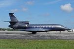 Aircraft N927CA, Falcon 927CA sits on the Private Sky ramp at Southwest Florida International Airport, at KRSW, photo by Suncoast Spotter
