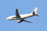 Aircraft EC-MUC, Airbus A319-111, long approach rwy 21, Nantes-Atlantique airport (LFRS-NTE), at LFRS, photo by Yves-Q