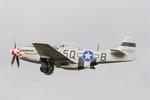 Aircraft G-MRLL, North American P-51D Mustang,On display, Morlaix-Ploujean airport (LFRU-MXN), at LFRU, photo by Yves-Q