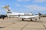 Aircraft 163843, 163843 1987 Beech UC12M Huron US Navy Mildenhall, at EGUN, photo by PhilR
