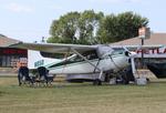 Aircraft N85Q, Cessna A185F, at KOSH, photo by MarkPasqualino