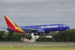 Aircraft N8575Z, Southwest 1405 arrives at Southwest Florida International Airport following flight from Orlando International Airport, at KRSW, photo by Suncoast Spotter