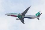 Aircraft F-HUYE, Boeing 737-8JP, Climbing from rwy 03, Nantes-Atlantique airport (LFRS-NTE), at LFRS, photo by Yves-Q