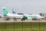 Aircraft F-HUYB, Boeing 737-8JP, Boarding area, Brest-Bretagne airport (LFRB-BES), at LFRB, photo by Yves-Q